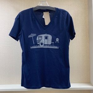 Happy camper relaxed v neck tee